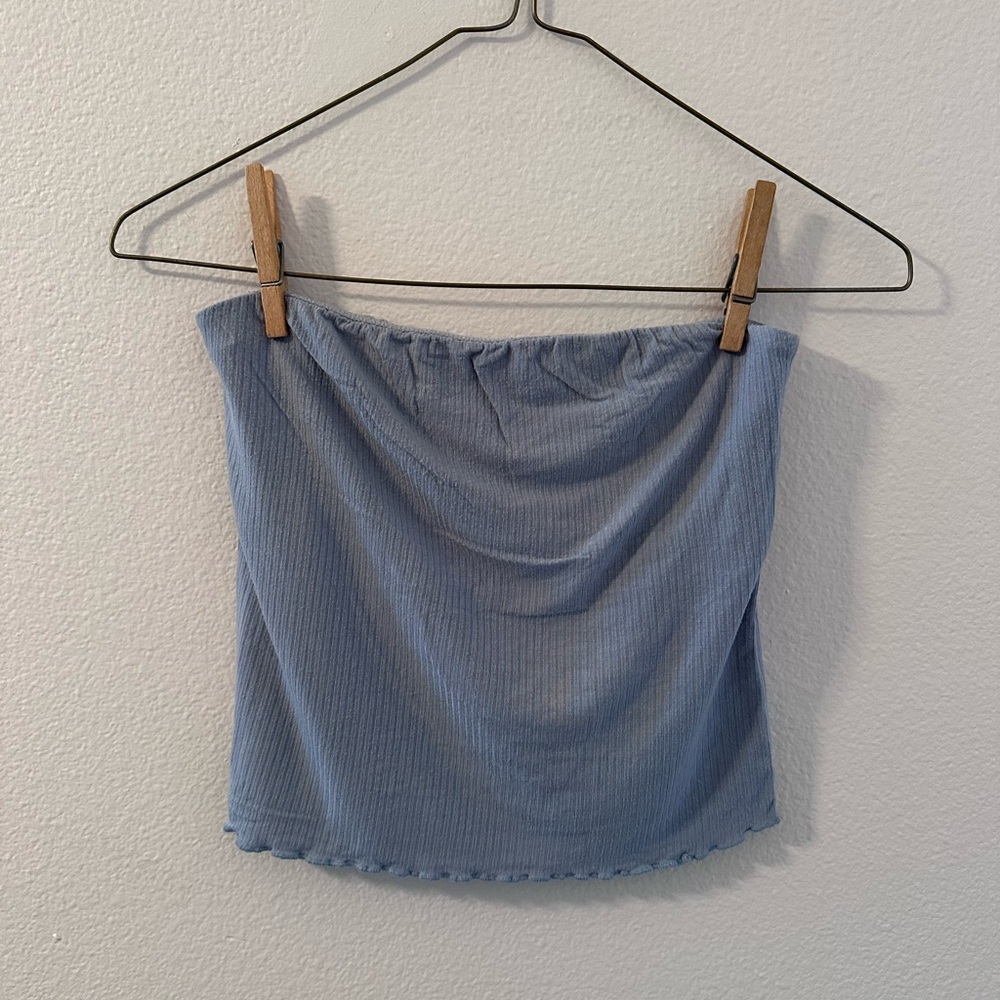 Pacsun Basics Blue Ribbed Top
